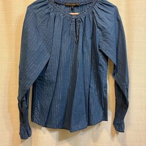 WHBM. Chambray with silver threading top.